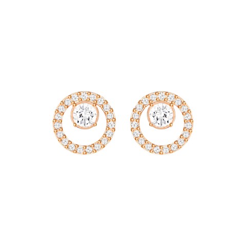 Swarovski Creativity Rose Gold Plated Circle Stud Earrings 5199827