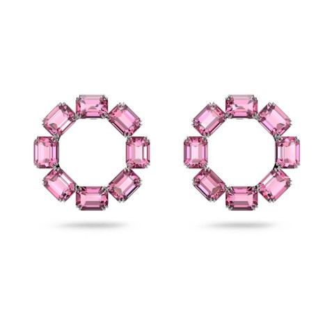 Swarovski Millenia Pink Octagon Cut Circle Earrings 5614296