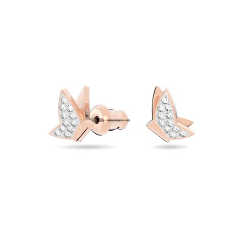 Swarovski Lilia Rose Plated Butterfly Stud Earrings 5636427