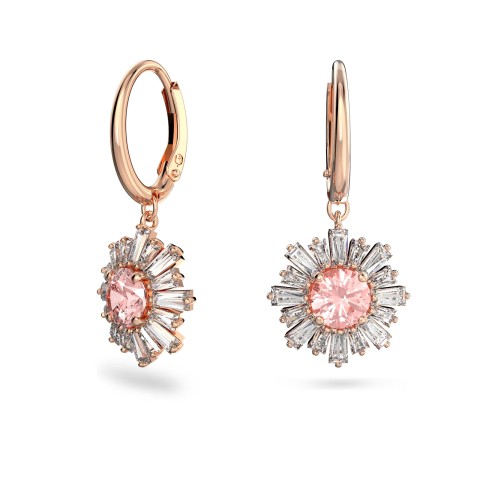 Swarovski Sunshine Pink Flower Drop Earrings 5642965