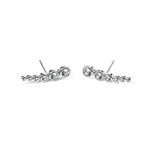Carat* London Carissa Silver Cubic Zirconia Climber Earrings CE925W-CARI