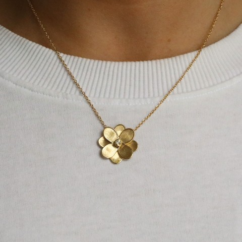 Marco Bicego Petali 18ct Yellow Gold Diamond Necklace