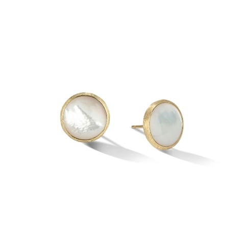 Marco Bicego Jaipur 18ct Yellow Gold Mother of Pearl Earrings OB1739MPW Y