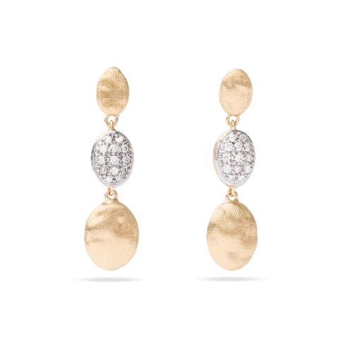 Marco Bicego Siviglia 18ct Yellow Gold Diamond Triple Drop Earrings