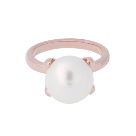 Bronzallure Rose Gold Plated Pearl Ring