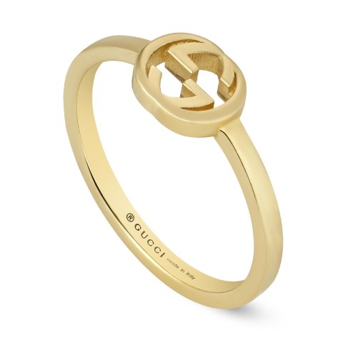 Gucci Interlocking G 18ct Yellow Gold Ring YBC679115002