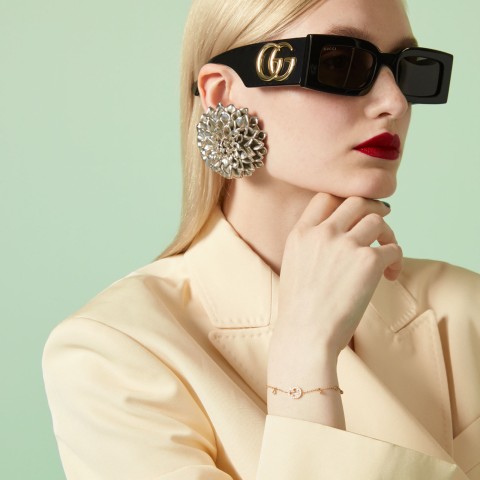 Gucci Interlocking G Gold 0.22ct Diamond Bracelet YBA729403003 - Size M