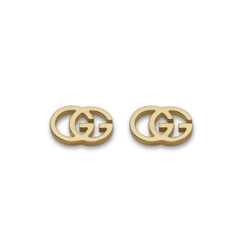 GG Running 18ct Yellow Gold Stud Earrings YBD094074003