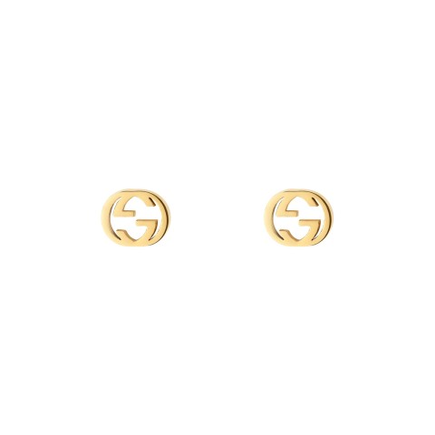Gucci Interlocking G 18ct Yellow Gold Stud Earrings YBD662111002