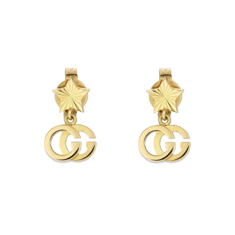 Gucci Running 18ct Yellow Gold Star Earrings YBD648604002