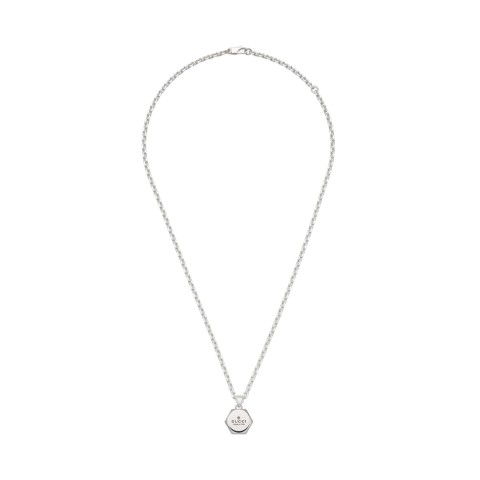 GUCCI Trademark Sterling Silver Necklace YBB779175001
