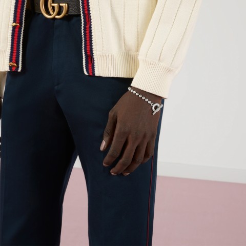 Gucci Boule Chain 17cm Silver Bracelet