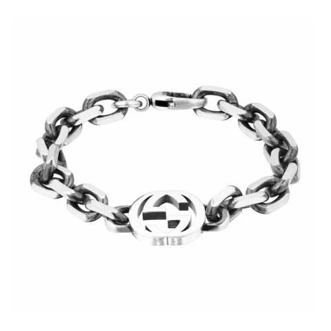 Gucci Silver Interlocking G Bracelet YBA627068002 - XL