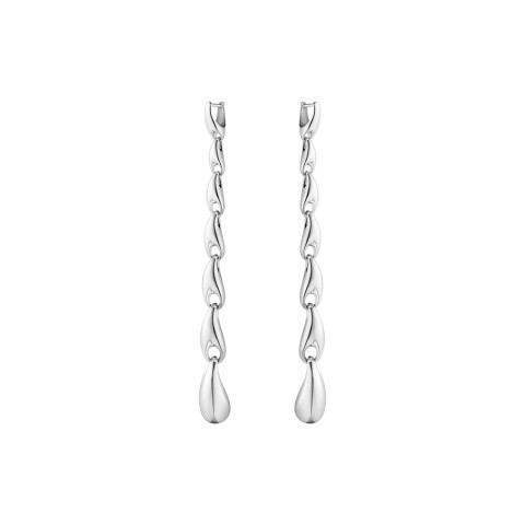 Georg Jensen REFLECT Silver Extra Long Drop Earrings 20001302