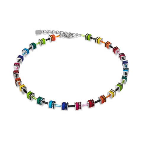 Coeur De Lion Geocube Multi-Coloured Crystal Necklace 4409/10-1500