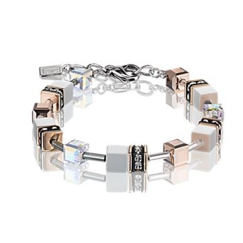 Coeur De Lion Geocube Neutral Crystal Bracelet 4016/30-1400