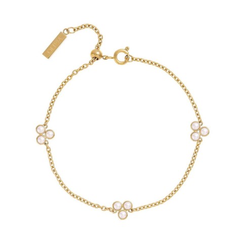 Olivia Burton Classic Yellow Gold Plated Pearl Cluster Bracelet 24100069