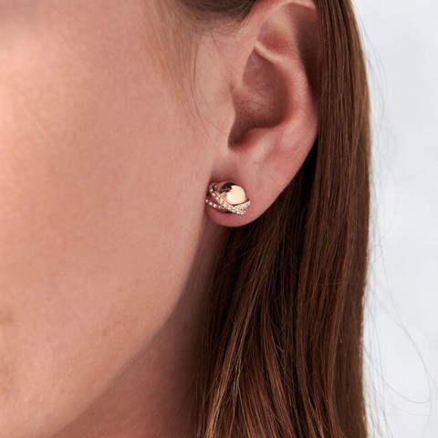 Olivia Burton Celestial Womens Earrings OBJCLE49 Rose Gold