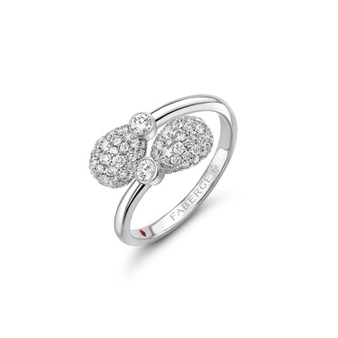Fabergé Emotion White Gold & Diamond Crossover Ring 1165RG2106