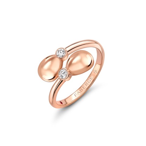 Fabergé Essence Rose Gold Crossover Ring 1120RG2076