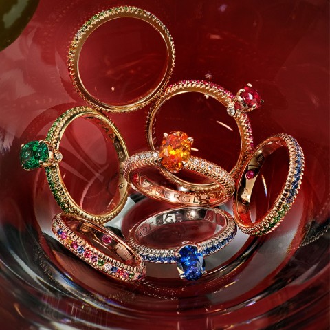 Fabergé Colours of Love Multi Gem Eternity Ring 847RG2286/65