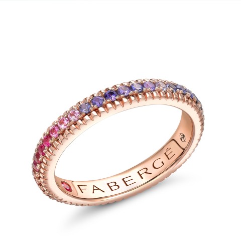 Fabergé Colours of Love Multi Gem Rainbow Eternity Ring 847RG2566/93