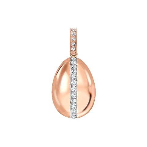 Fabergé Heritage Rose Gold Diamond Egg Charm 572EC1232