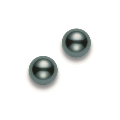 Mikimoto 8mm A+ Black Pearl Stud Earrings PES 802B W