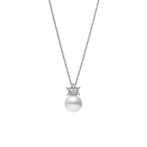 Mikimoto Pearl and Diamond Pendant PP 20550D W