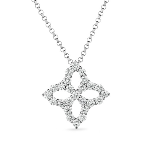 Roberto Coin Diamond Princess 0.17ct Open Diamond Pendant Necklace