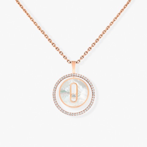 Messika Lucky Move Rose Gold Mother of Pearl and 0.16ct Diamond Pendant 11650-RG