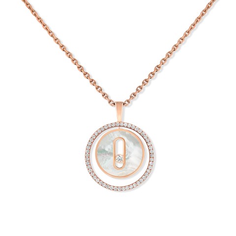 Messika Mother Of Pearl Lucky Move PM Rose Gold 0.16ct Diamond Necklace 11650-RG