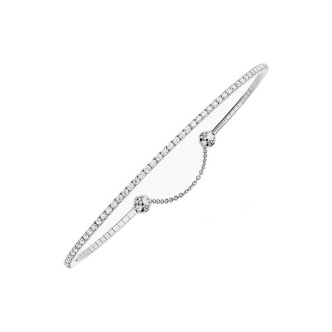 Skinny Classique 18ct White Gold 0.80ct Diamond Bracelet 6097-WG