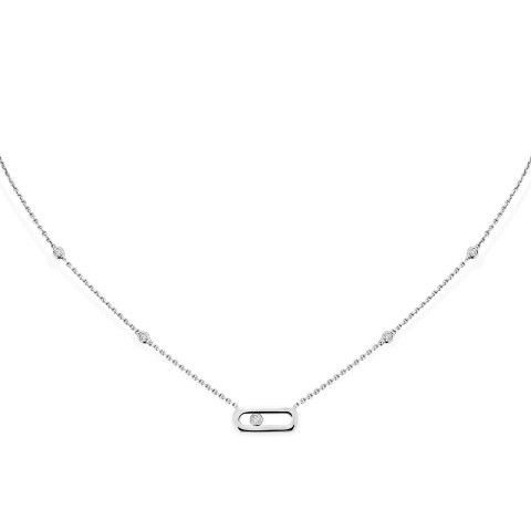 Messika Move Uno 18ct White Gold Diamond Necklace 10053-WG