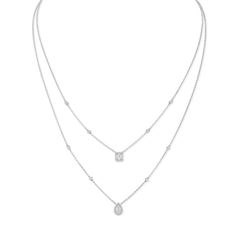 Messika My Twin 2 Rows 18ct White Gold 0.76ct Diamond Necklace 06506-WG