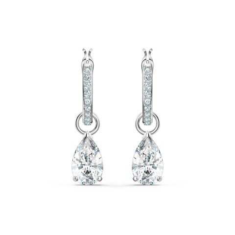Swarovski Attract Crystal Pear Mini Hoop Drop Earrings 5563119