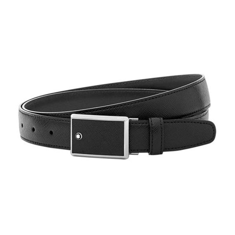 Montblanc Contemporary Line Black Saffiano Leather Belt 114421