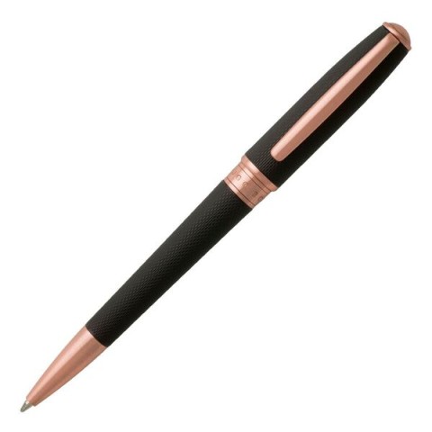 Hugo Boss Essential Black & Rose Gold Ballpoint Pen