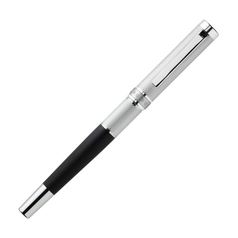 Hugo Boss Dual Chrome/Black Rollerball Pen HSH0545B