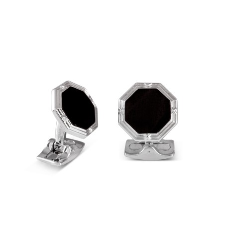 Deakin & Francis Fundamentals Hexagonal Black Onyx Cufflinks