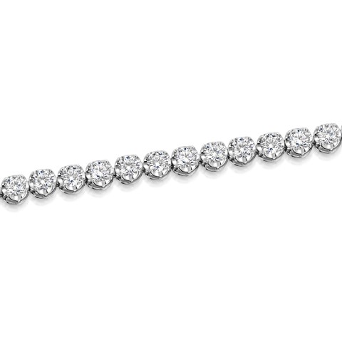 Platinum Lab Grown 5.00ct Diamond Tennis Bracelet