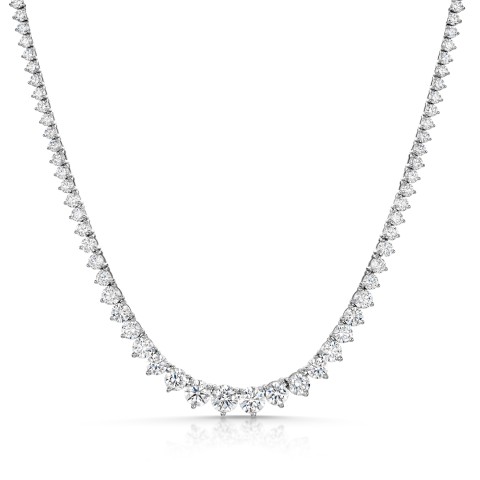 Platinum Lab Grown 10.00ct Diamond Necklace