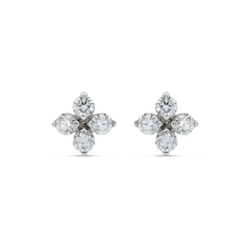 Roberto Coin Love in Verona 1.34ct Diamond Flower Earrings