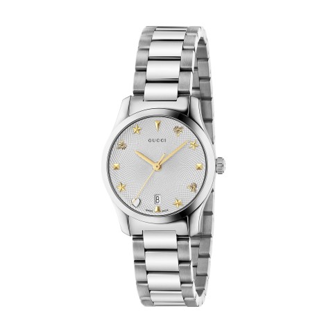 Gucci G-Timeless Stainless Steel Ladies Watch YA126572A Front