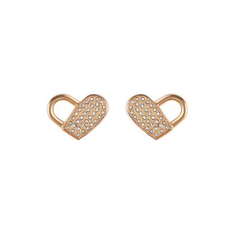 Hugo Boss Jewellery Soulmate Rose Gold Heart Earrings 1580074