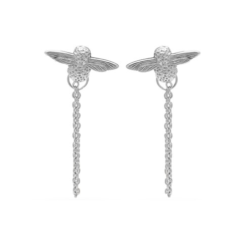 Olivia Burton Silver Bee Chain Earrings