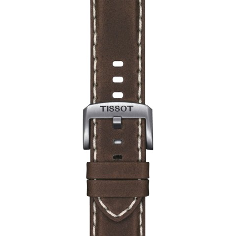 Tissot Supersport Blue Dial Brown Leather Strap Mens Watch T1256171604100 Front