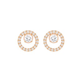 Swarovski Creativity Rose Gold Plated Circle Stud Earrings 5199827