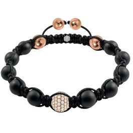 Tresor Paris Gold Plated Rose Gold Crystal Bracelet