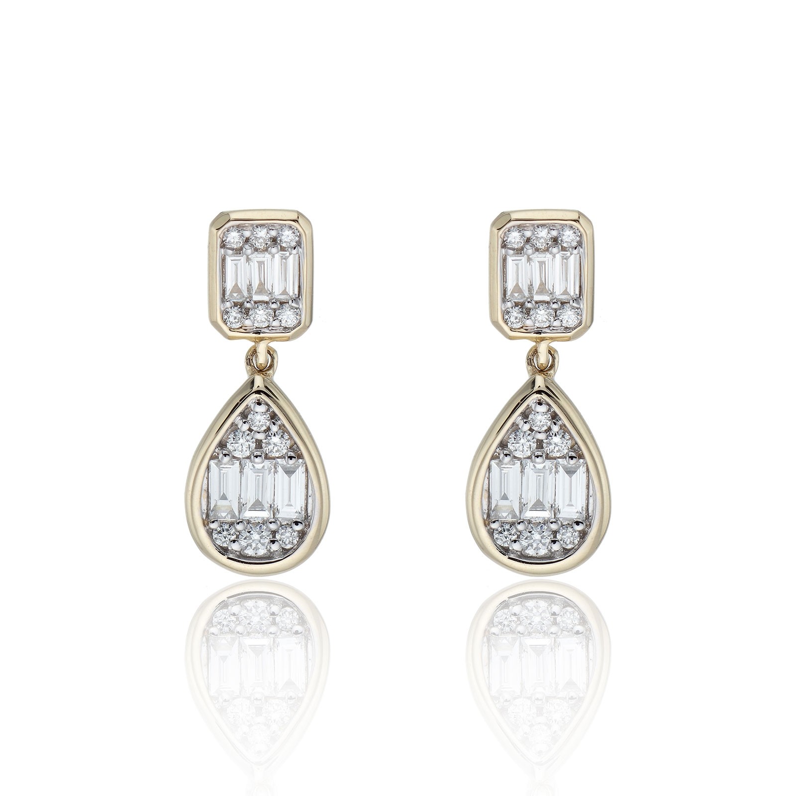 Baguette Diamond Sleeper Earrings – Eliise Maar Jewellery